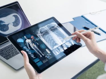 Medical technology concept. Med tech. Electronic medical record.